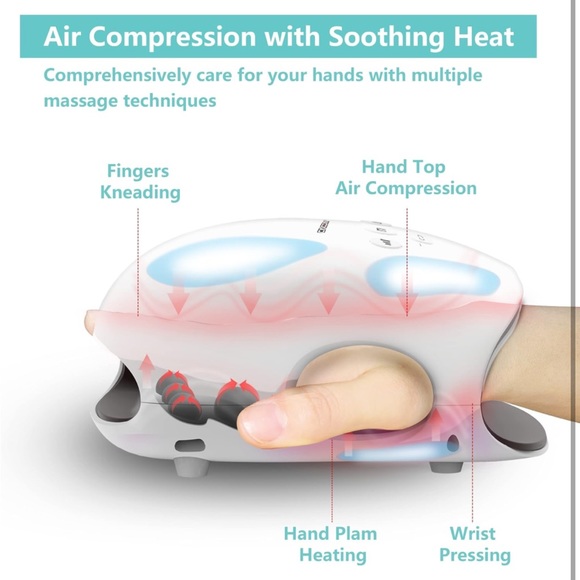 Cordless Hand Massager with Heat and Compression for Arthritis and Carpal Tunnel - Picture 2 of 12